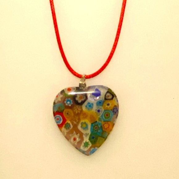 💕💜Valentine! multi colored heart necklace - Picture 2 of 7